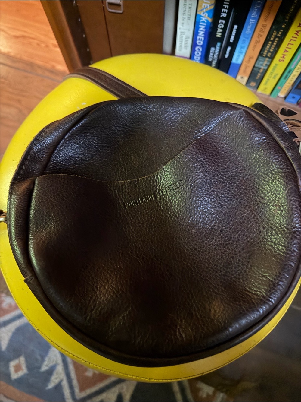 Portland Leather Chocolate Brown Round Crossbody Bag - Picture 2 of 6